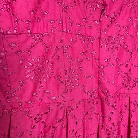 Lilly Pulitzer Fit and flare Eyelet Minidress in Hot Pink feminine Y2K romantic - Picture 8 of 14